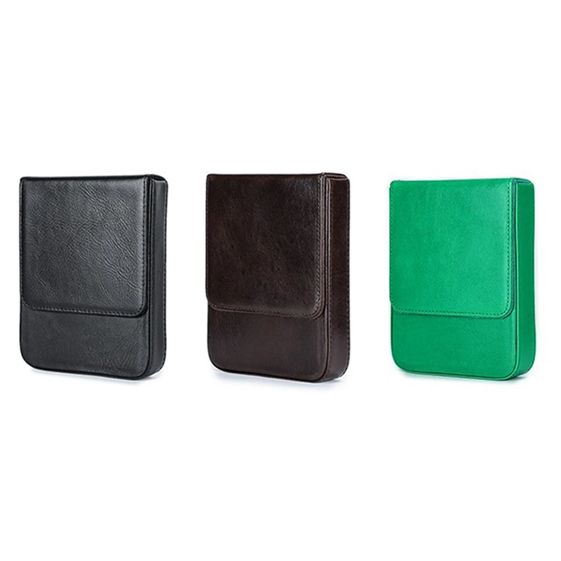 

Pen Case Holder Handmade Fountain Pen Case Retro Pen Box Organizer For Men Women Boys Girls , Black