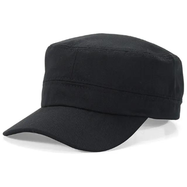  - 1PC Fashion Unisex Adjustable Classic Style Plain Flat Vintage Army Hat Cadet Military Patrol Cap