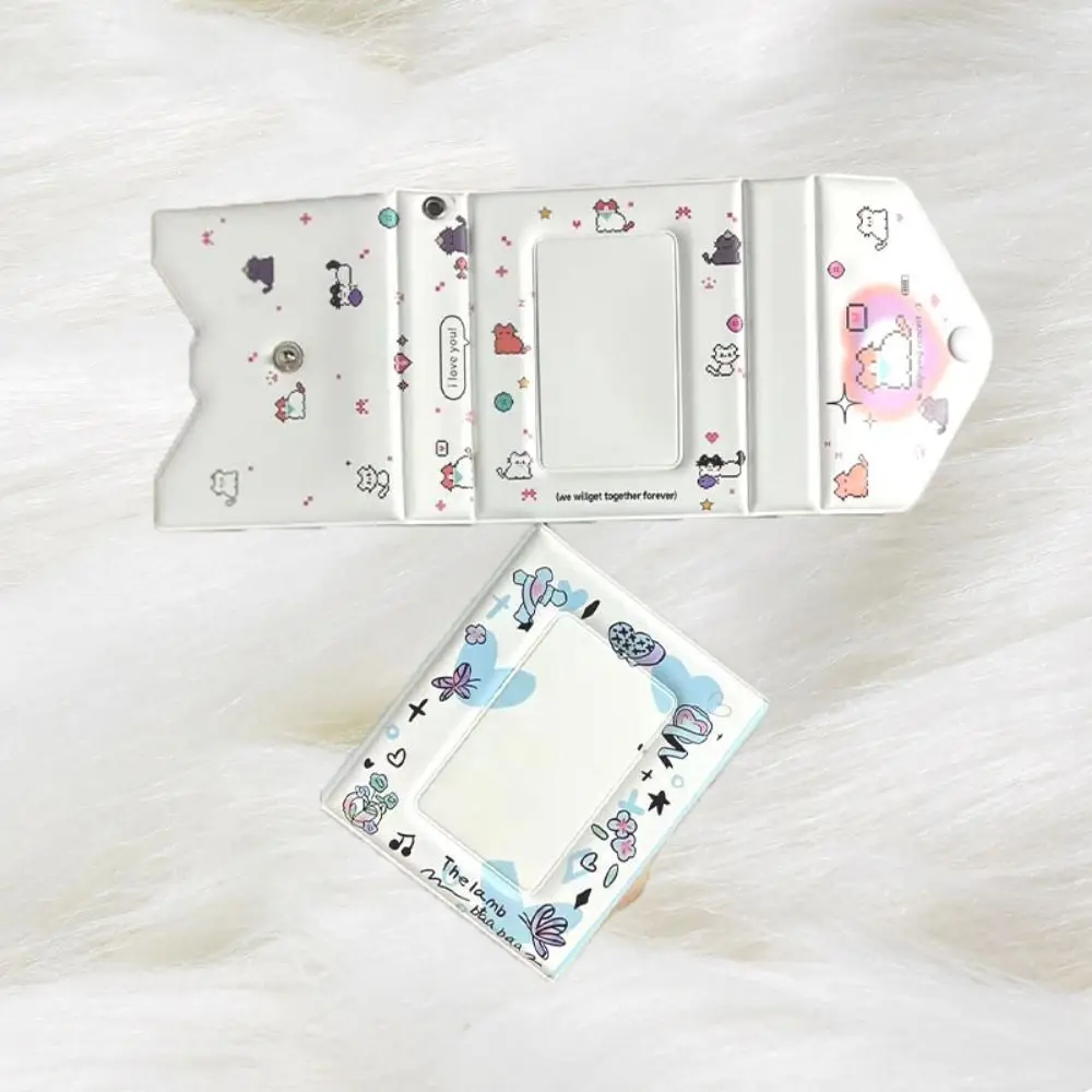 One Grid Angel Lamb Photo Album with Snap Buttons 3 Inch Star Binder Album Ins Double-sided Cards Collections Book