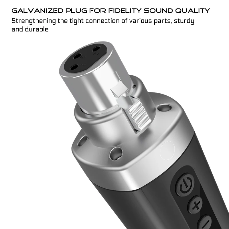 UHF Wireless Audio Transmitter & Receiver-6.35mm Jack Anti-Interference Long-Range Penetration Stable Transmission