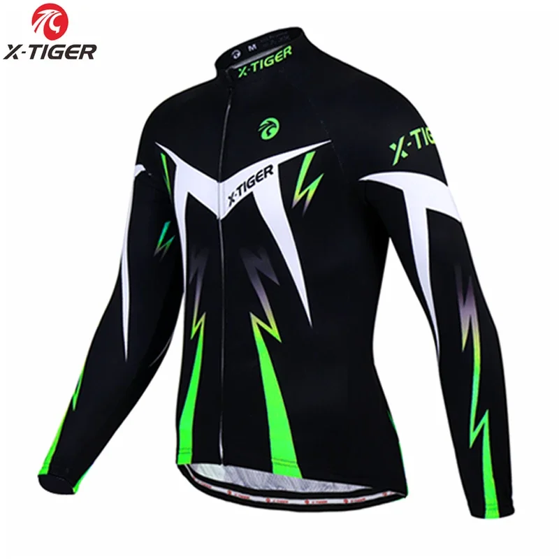 thumbnail image 1 of X-Tiger Warm Pro - Maillot de ciclismo térmico de invierno para hombre, ropa de manga larga para ciclismo de montaña, 1 of 4