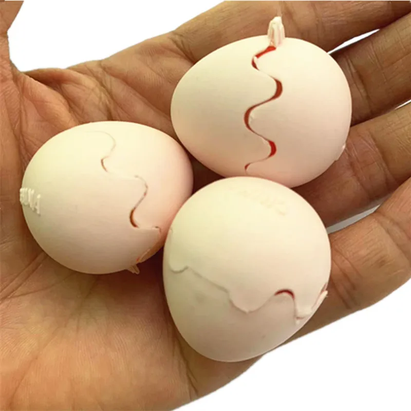 Snake Egg Toys Kids Halloween April Fools Day Small Toys Stretchable TPR Soft Snake Inside The Egg Kids Fun Scare Toy 10Pcs