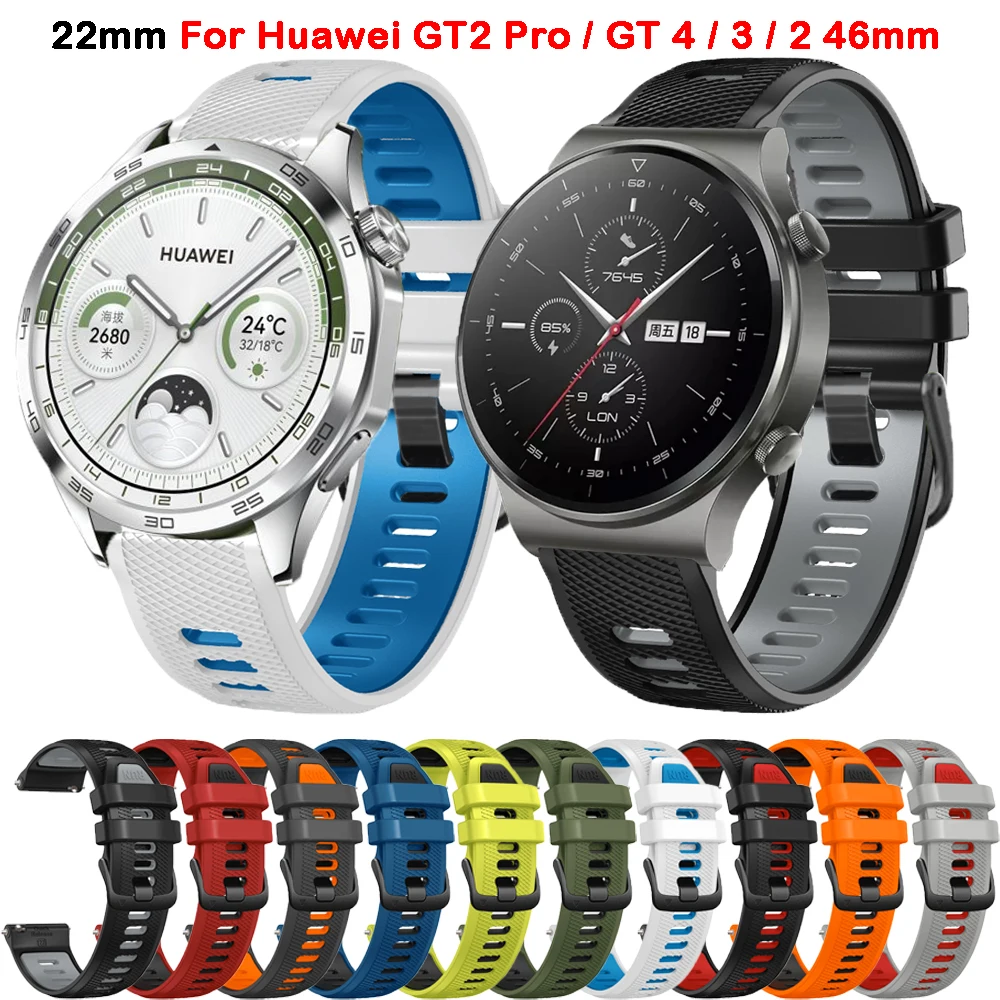 

22mm Strap For Huawei Watch GT2 Pro Band Silicone Bracelet Belt Huawei GT4 GT 4 3 2 46mm GT3 Pro 46mm Strap Smartwatch Wristband