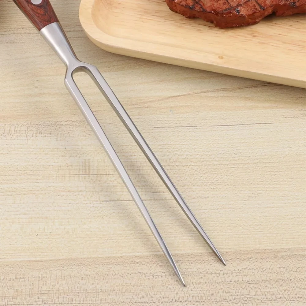 BBQ Meat Fork Stainless Steel Cooking Carving Fork Barbecues BBQ Tool Meat Fork Kitchen Gadgets