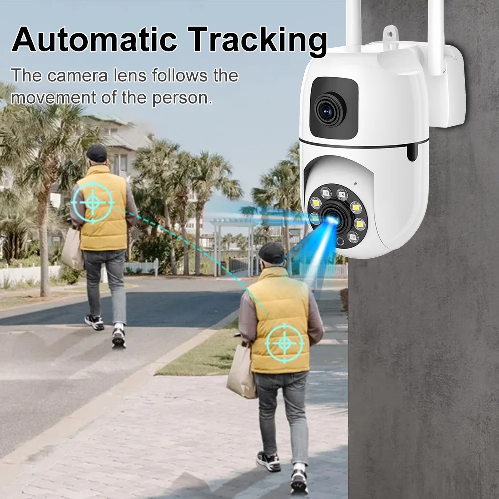 8MP Wifi Camera Dual Lens Security Wireless Outdoor Cameras Two-way Audio AI Human Tracking Color Night Vision Baby Monitor 6