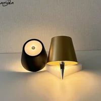 AITHEA Wireless LED Wine Bottle Light Rechargeable Vases Table Lamp Touch Switch Night Light for Cafe Bar Club Restaurant Decor 2