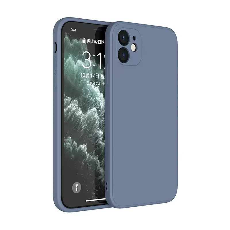 Elegant Silicone Square Soft Case - Premium Protection