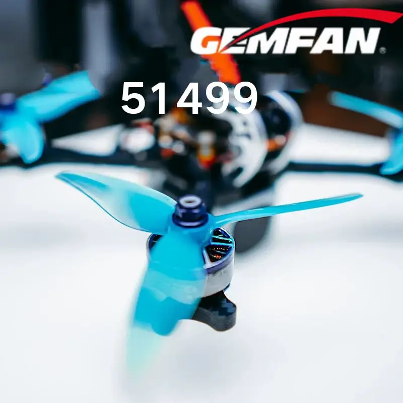 Hélices 3 pales Gemfan 51499 pour drones FPV course - 6 paires CW CCW