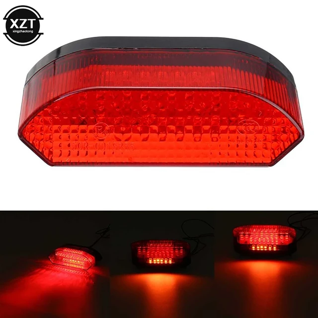 Fanale Posteriore Universale A LED Per Moto – 12V, Luce Stop E Posizione, In Plastica E Policarbonato, Per Massima Visibilità