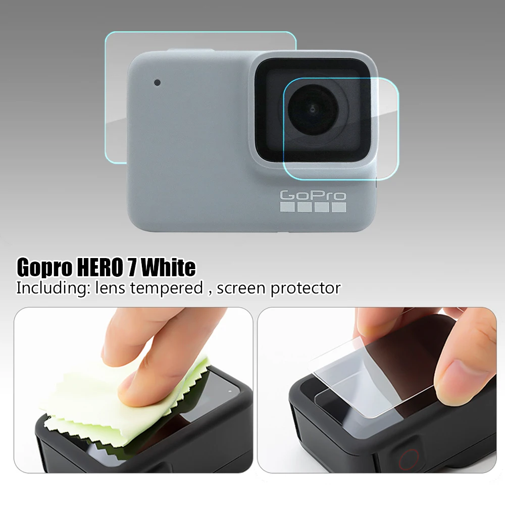 GoPro Hero 11 10 9 8 7 6 5 블랙 Go Pro Hero10 Hero9 카메라 렌즈 스크린 커버 액세서리용 강화유리 스크린 보호 필름