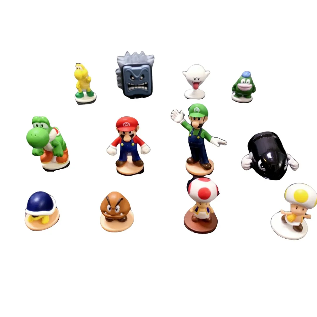 

Random 5Pcs Super Mario Bros PVC Action Figure Toys Dolls Model Set Luigi Yoshi Donkey Kong Mushroom for Kids Birthday Gifts