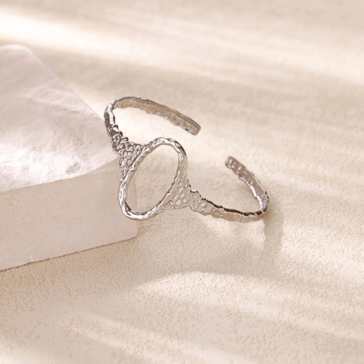 Minimalist Oval Bracelets Women Gold Stainless Steel