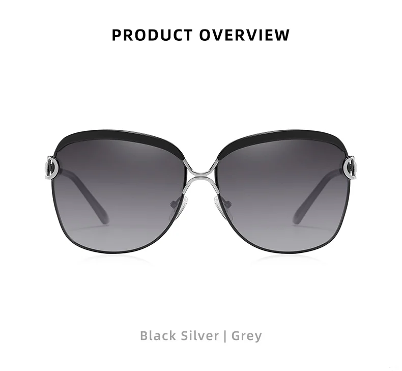 Barcur polarisierte damen sonnenbrille frauen gradienten linse runde sonnenbrille quadratisch luxus marke opulos – Detail 9