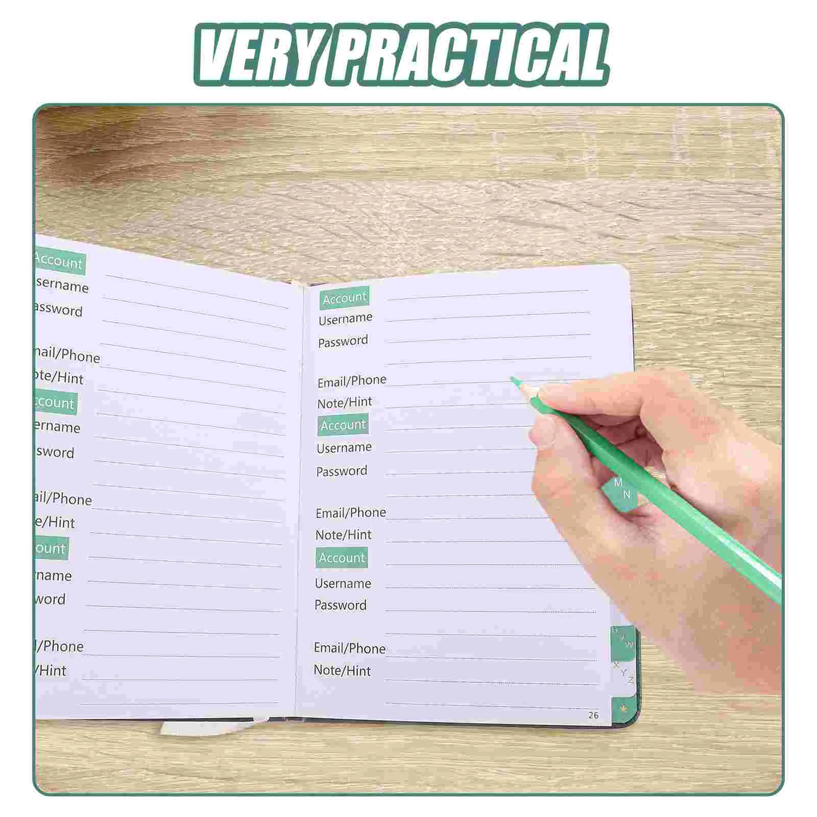 Mini Address Book Home Office Belt Portable Organizer Phone Paper for Addresses