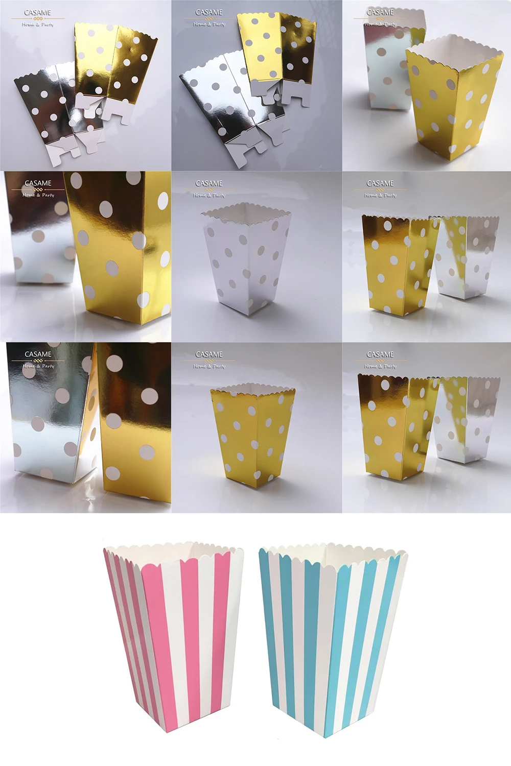 12 stücke Papier Süßigkeiten Kartons Popcorn Box Party Liefert Reine Popcorn Boxen Snacks Lebensmittel Wanne Hochzeit Kinder Geburtstag Liefert – Detail 2