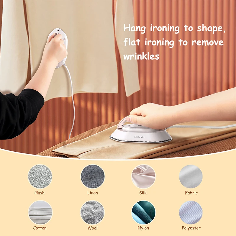 Handheld Mini Electric Dry Iron 120V/220V Dual-voltage 30S Heat Non-steam Garment Irons for Clothes Portable Lightweight Travel 4
