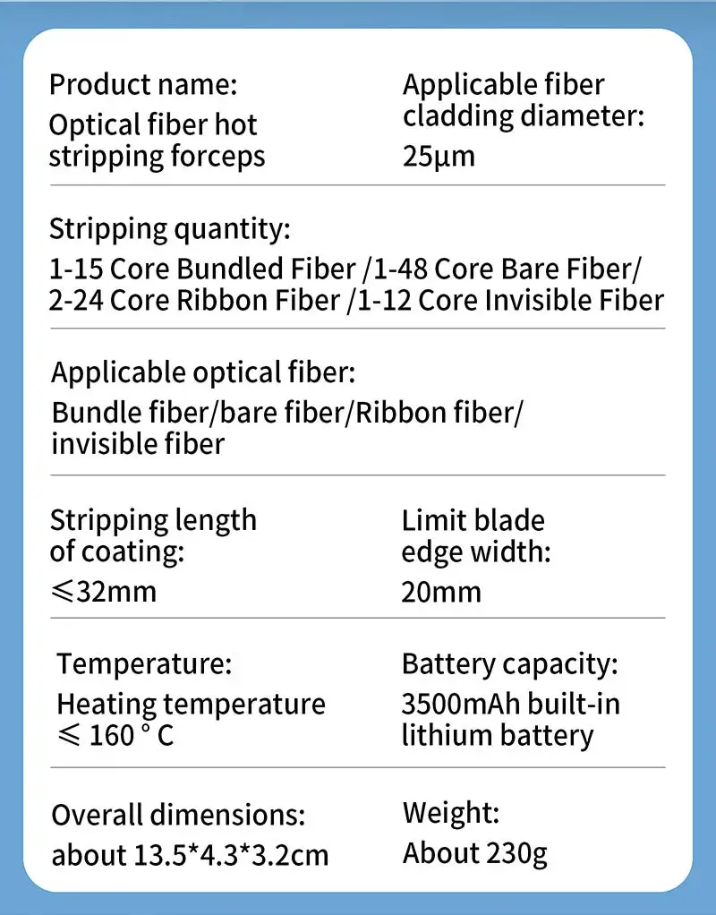 AUA-M9 Optical Fiber Thermal Stripper Pliers Heated Fiber Optic Wire Stripping T