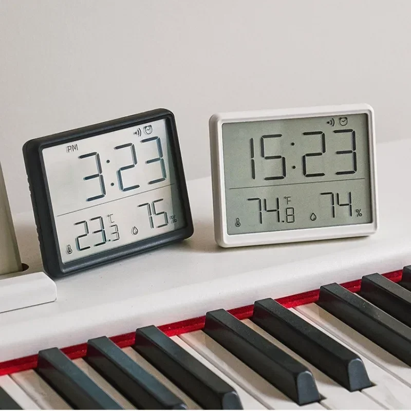 LCD Digital Wall Clock Large Screen Display Multi-Function Magnetic Design Thermometer Humidity Monitor Home and Decoration Led 5