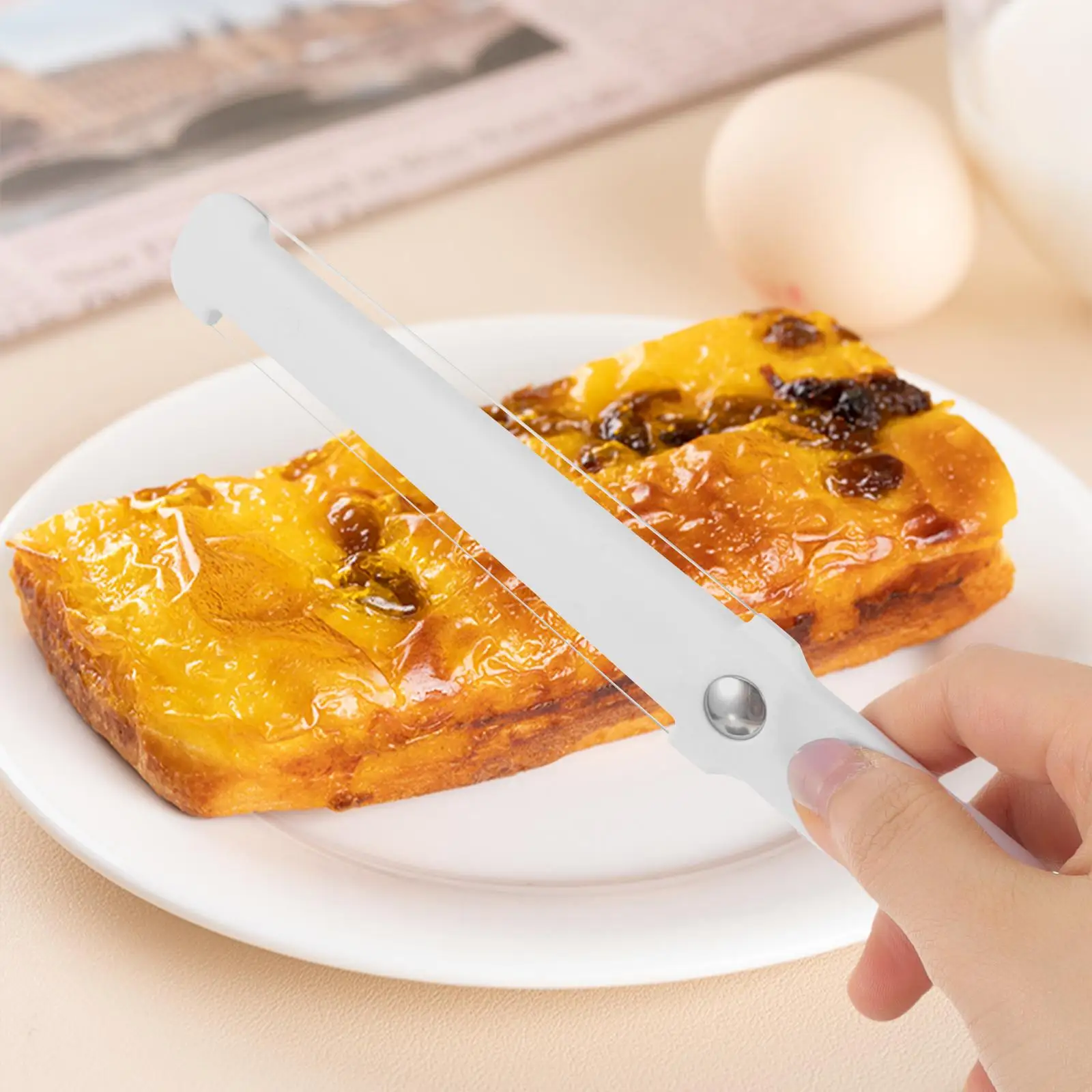 2 Pcs Portable Cheese Knife Sliced Servers Plastic Handheld Butter Slicing Tool