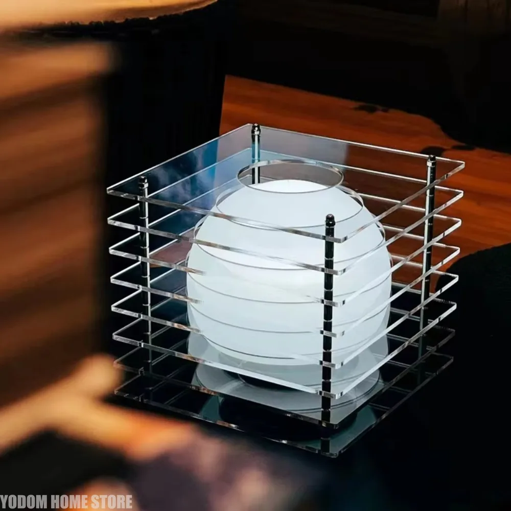 홈 데코 침실 램프 아크릴 충전식 침대 옆장 테이블 조명 데스크탑 장식 방 소품..