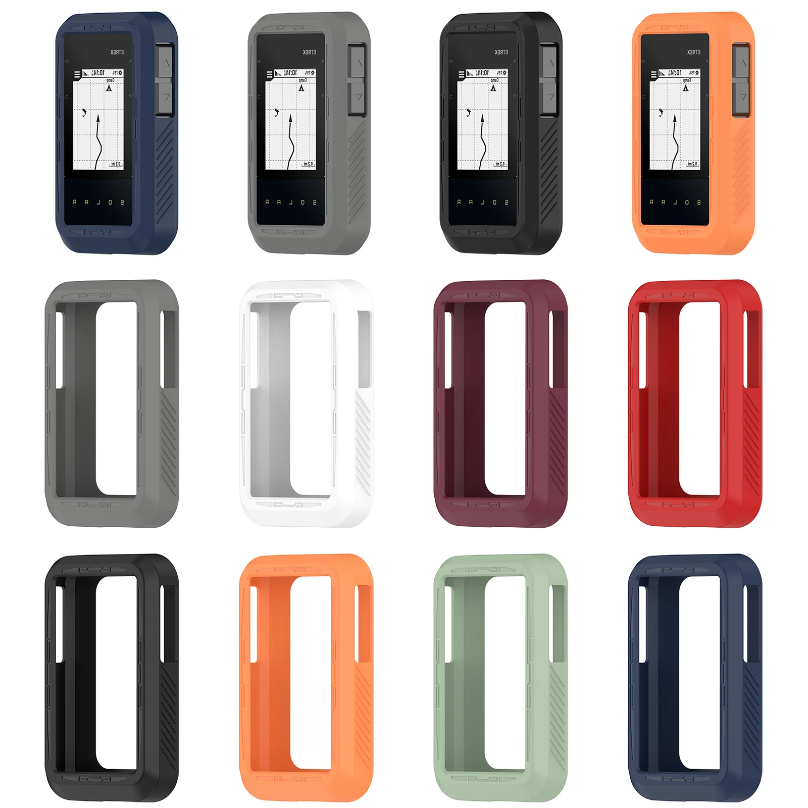 

Suitable For Garmin eTrex Solar GPS Silicone Case Soft Solid Color Protective Cover Case Good Stability Beautiful Fashionable