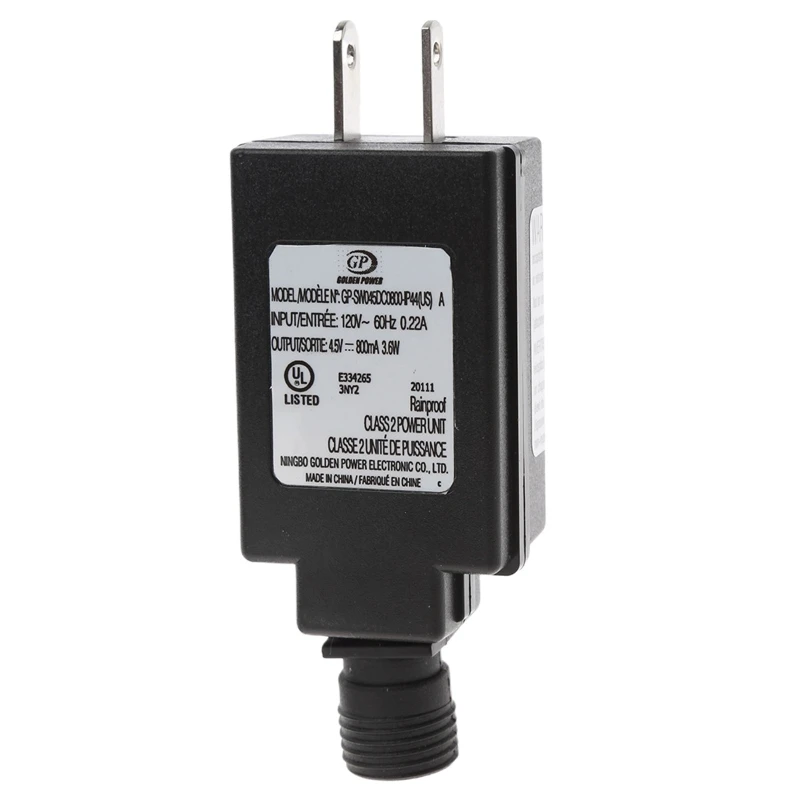 Universal Power Supply Adapter, 4.5V 800mA, Ideal for LED Lights and Battery Devices