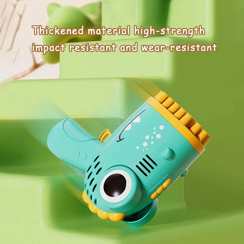Kids 40 Hole Dinosaur Bubble Gun Toys Summer Soap Water Bubble Machine 2-in-1 Electric Bubble Machine For Children Gift Toys 3