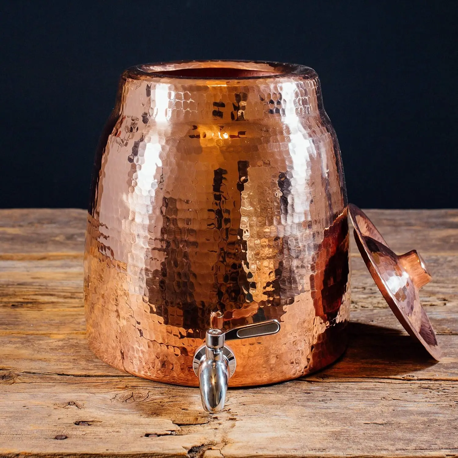 r Dispenser | 100% Pure Copper, Heavy Gauge, Hand Hammered | 2+ Gallons Capacity, Holds 2 - 5 Gallon 3