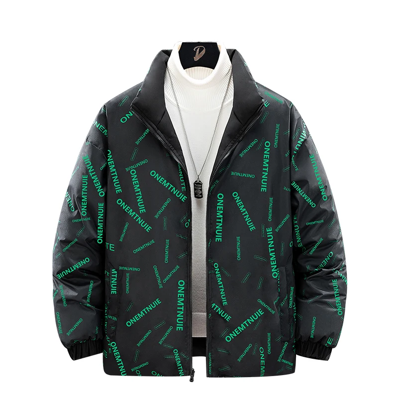 2023 Nuovi Uomini Double-Face Wear Cappotto Di Cotone Alla Moda Personalizzato Stand Up Collar Cappotto Di Pane Cappotto Di Cotone Addensato