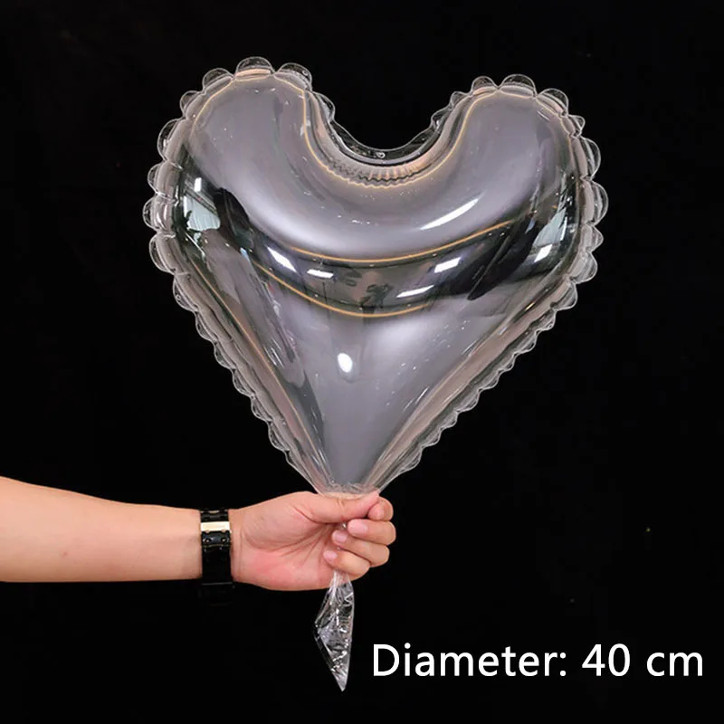 thumbnail image 1 of Globo transparente de PVC con forma de corazón y forma de estrella de unicornio, decoración para fiestas de cumpleaños, bodas y baby showers, 1 of 5