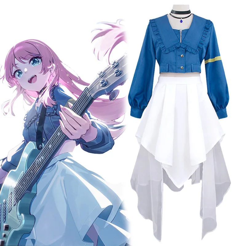 

Anime BanG Dream Its MyGO Anon Chihaya Cosplay Costume Uniform Perform Clothing Full Set Halloween Party Costume for Women