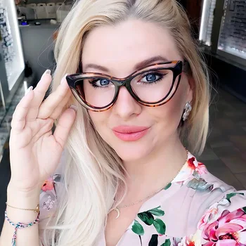 Fashion Retro Cat Eye Ladies Frame Anti Blue Light Photochromic Prescription Farsightedness Reading Glasses Degree +1.5 +2.5 +6