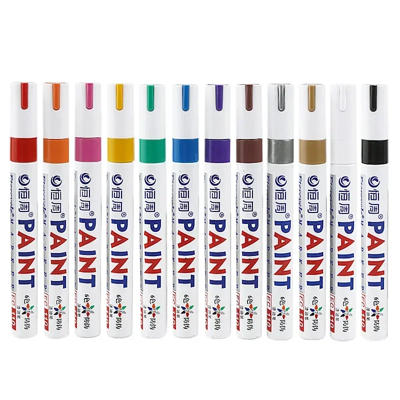 Oil Based Paint Pens Permanent Marker for Metal Wood Canvas Fabric Plastic Tire Glass Waterproof