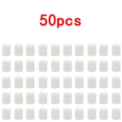 Universal Tire Valve Dust Caps - Durable Plastic Covers for Vehicles and Bicycles (50Pcs White)