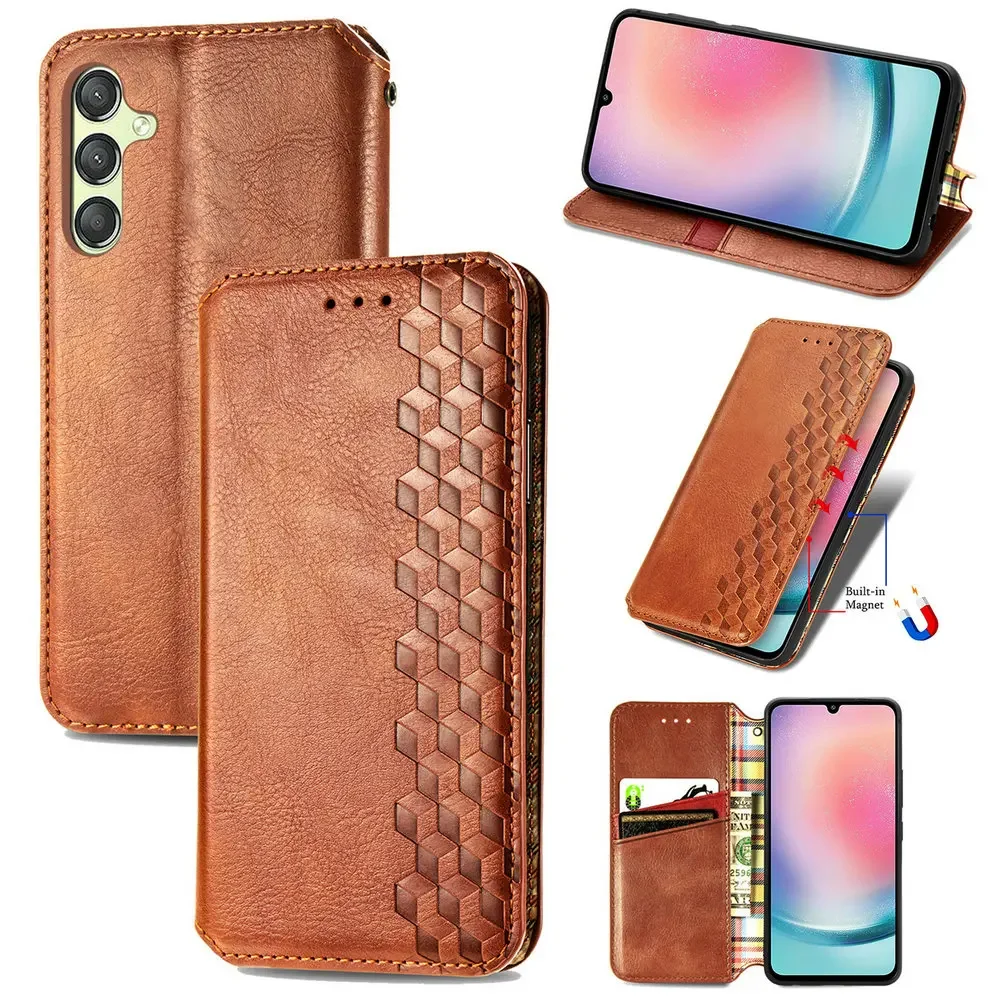 Luxury Leather Book Case - Premium Galaxy Cover
