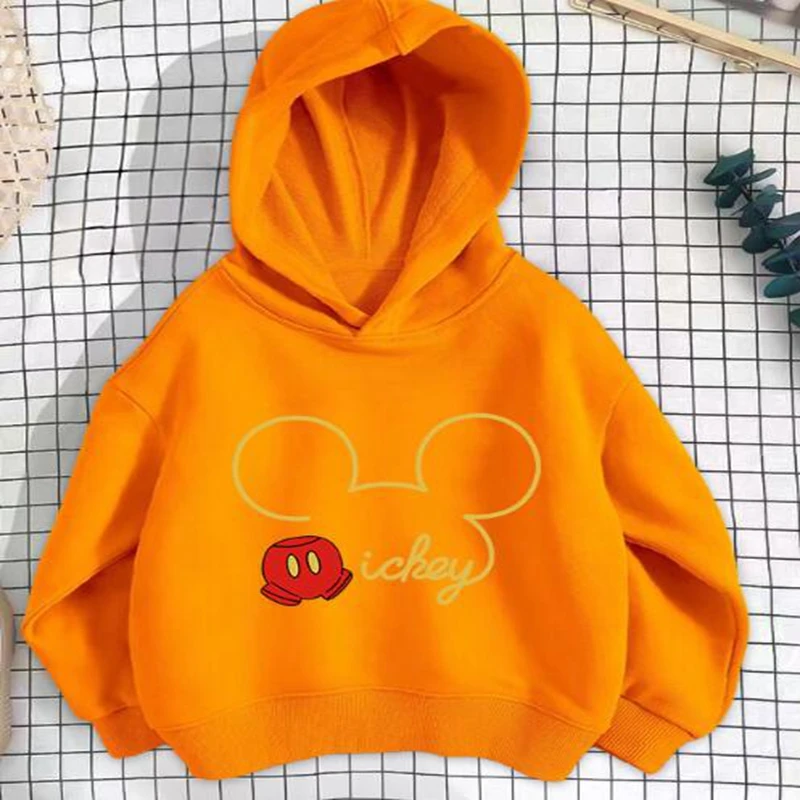Kids Girls Autumn Spring Clothes Long Sleeve Hoodies Sweatshirt Baby Boys Cartoon Mickey Mouse Minnie Donald Pajama Tops Outfit