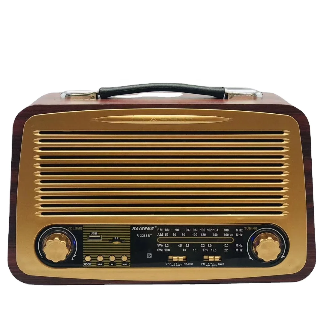 

R-3288BT Ретро винтажное деревянное цветное радио Ac Dc радио Am Fm 3 диапазона классическое радио