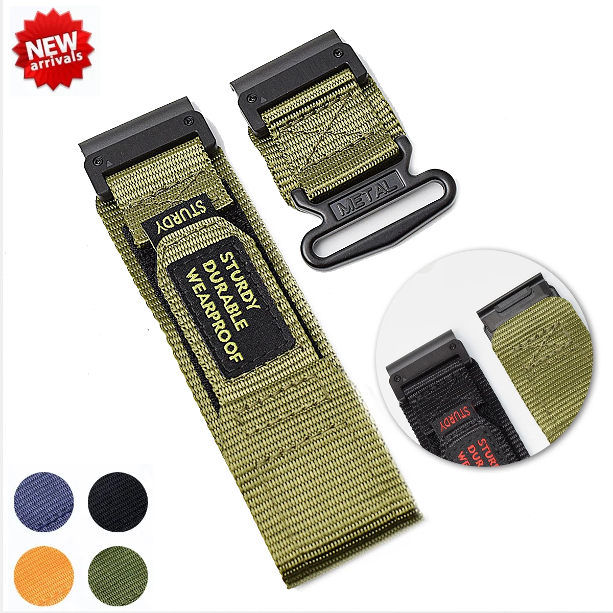 

Sports Quick fit for Garmin Fenix Watch Band 22 26mm Super Rugged Nylon Woven Strap for Fenix5 5X Plus 7X 6 6X Pro 3 Forerunner