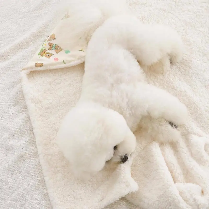 Pet Blanket For Cats Bear Pattern Soft Kitten Blanket Cat Cloak Blanket Puppy Blanket Dog Blanket Pet Blanket For Bed Couch Car 4