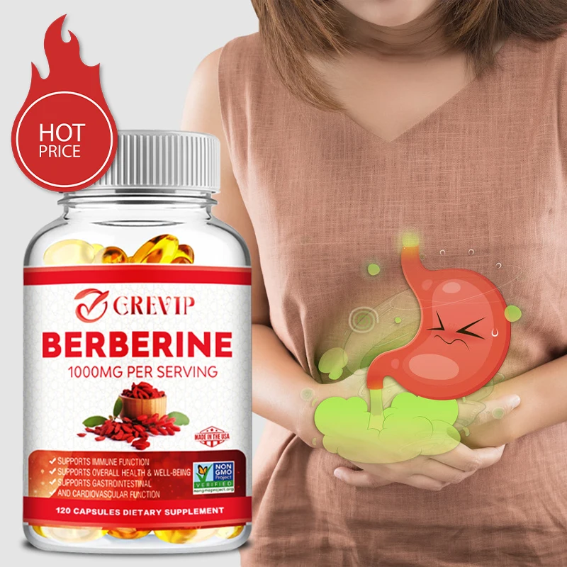 

Berberine Extract 1000 Mg - Provides Longevity and Antioxidant Properties, Immune Function Support