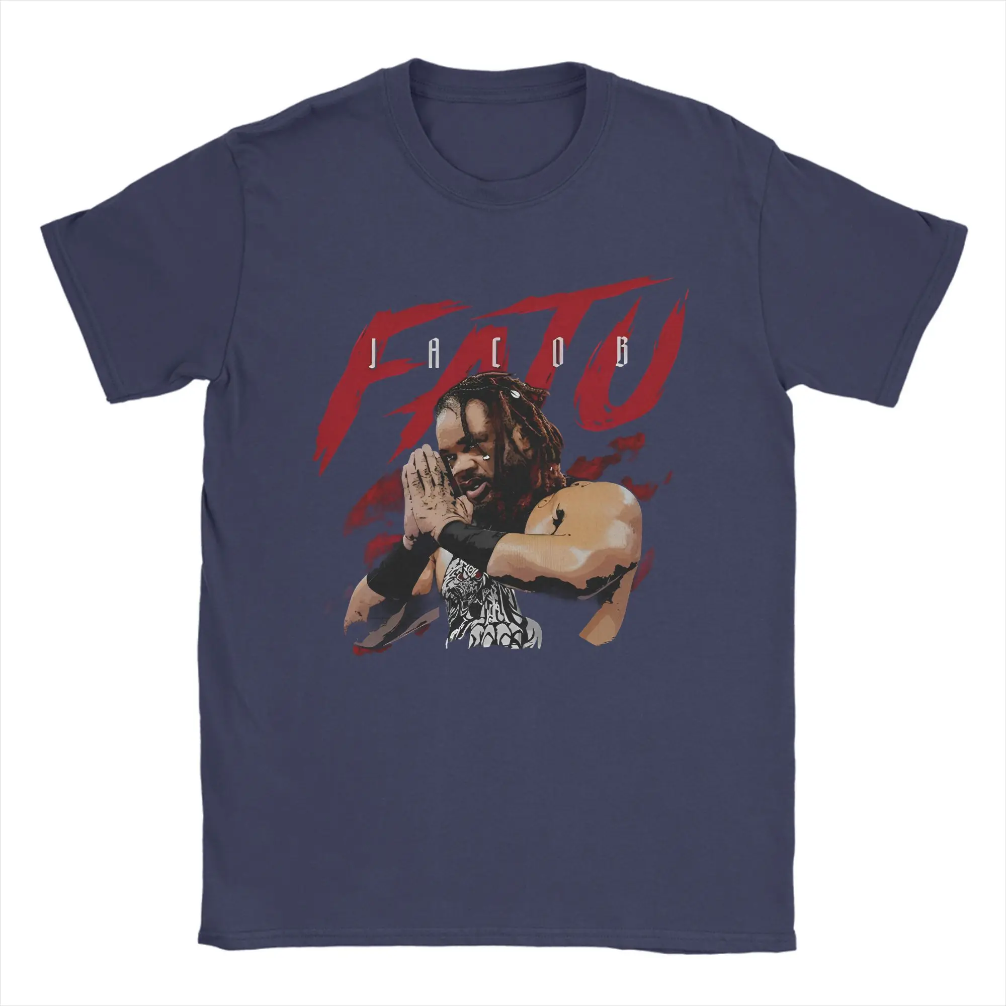 Unisex Jacob Fatu Grunge Style Cotton T-Shirt - Cool Short Sleeve Round Collar Tee