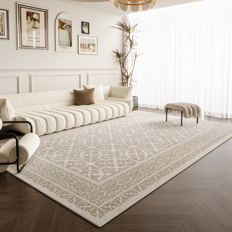 Living Room Carpet French Non-slip Household Carpet Bedroom Bedside Luxury Washable Carpet