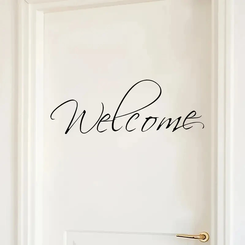 

1 pc art word--welocme Wall Sticker Pvc Wall Art Stickers Modern Fashion Wallsticker For Kids Room Living Room Home Decor