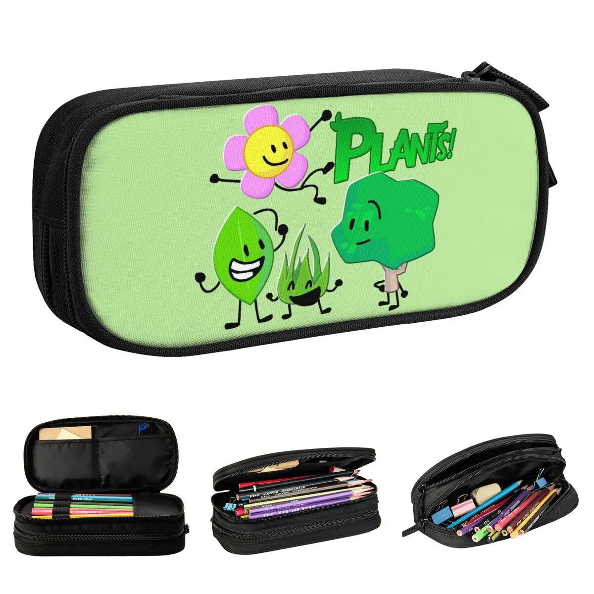 

Battle For Dream Island Plant Pencil Cases Pen Bag Student Big Capacity School Supplies Zipper Pencilcases