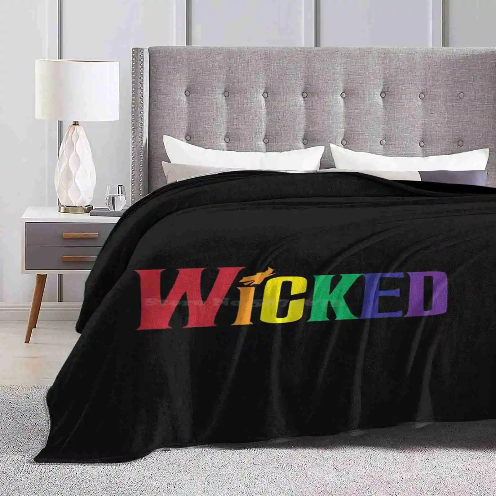 Wicked : Rainbow Ultime Super Soft Warm Light Thin Blanket Broadway Island Musical Theater Theatre Idina Menzel Chenoweth Gioe