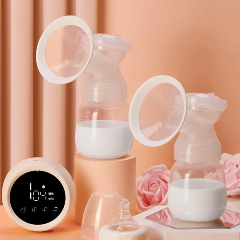 

Portable Double Electric Breast Pump Split LCD Electric Milk Feeding Automatic Massage Postpartum Lactator Breastfeeding