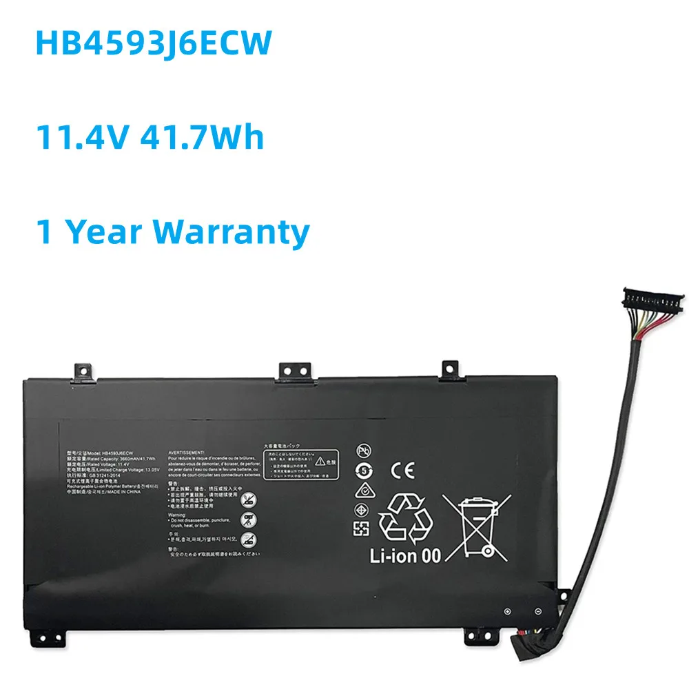 

New HB4593J6ECW 11.4V 41.7Wh 3660mAh Battery For Huawei MateBook 13 2020 Series WRT-W19 WX9 W29 i7 HN-W19L