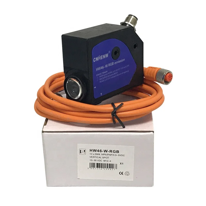 

CNHENW Color Code Sensor HW46-W-RGB Proximity Sensor For Packaging Machinery