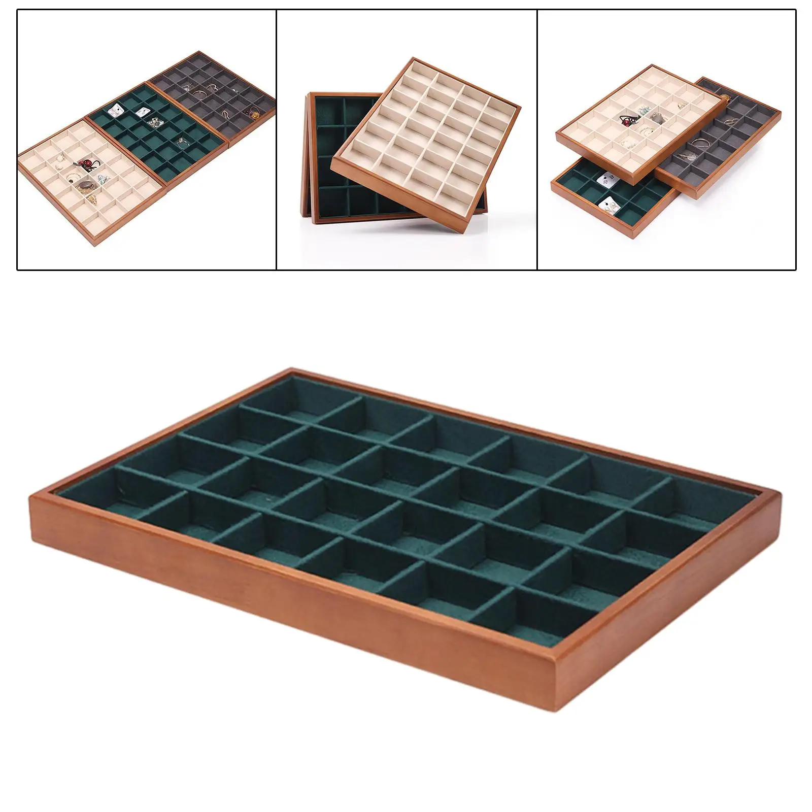 Jewelry Display Tray for Women Girls Ladies for Drawer Insert Jewelry Organizer for Watch Brooch Pin Stud Earrings Rings Selling