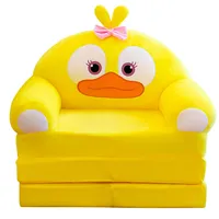 Plush Foldable Kids Sofa Backrest Armchair 2 In 1 Foldable Children Sofa Cute Cartoon Lazy Sofa Children Flip Open Sofa Bed For 5